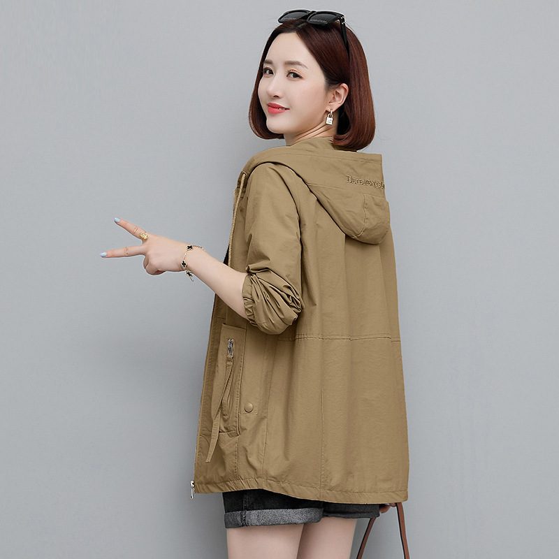 Frakk Dame 2024 Temperament Topp Uformell Kort Windbreaker