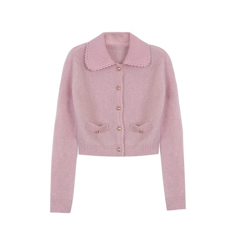 Strikket Damedukkekrage Cardigan