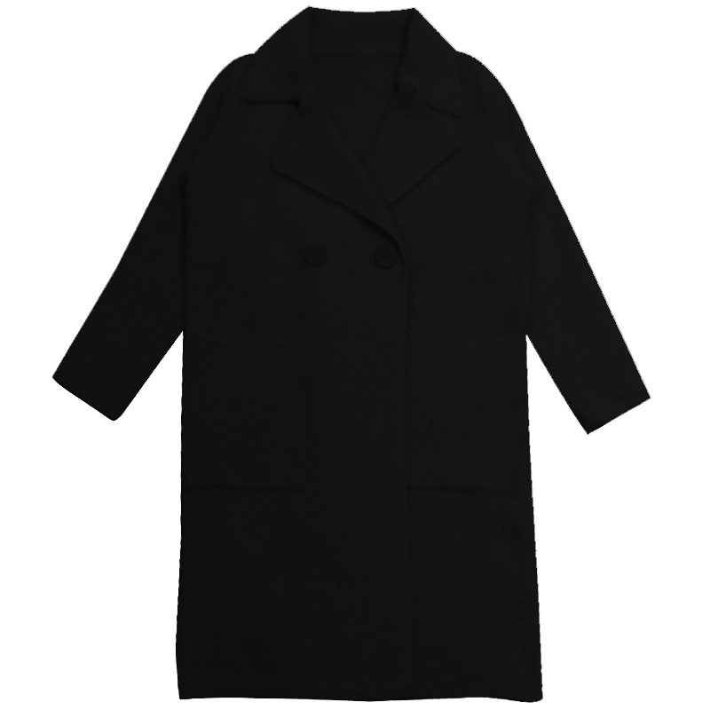 Ny Dame Topp Frakk Mellomlang High-end Genser Cardigan Løs Trendy