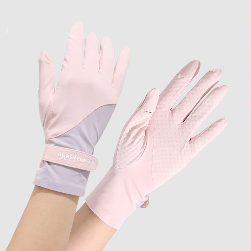 Hansker Dame Sommer Ice Sense Dew To-finger Anti-ultrafiolett Tynne Silikon Sklisikre Fullfingerhansker