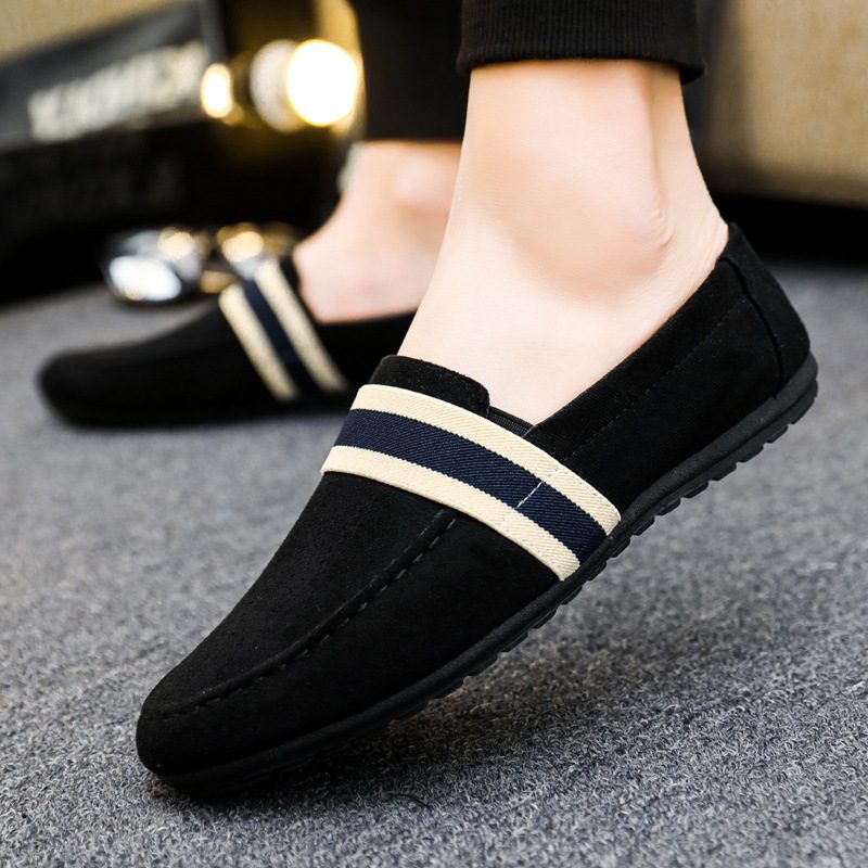 Høstnye Doudou-sko Menns Pustende Uformelle Gamle Beijing-tøysko Trendy Slip-on Lerretssko Menn