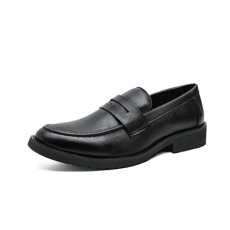 Kjolesko Herre 2024 Vår Og Høst Nye Slip-on Retro Set-fots Rundtå Loafers Uformelle Herresko