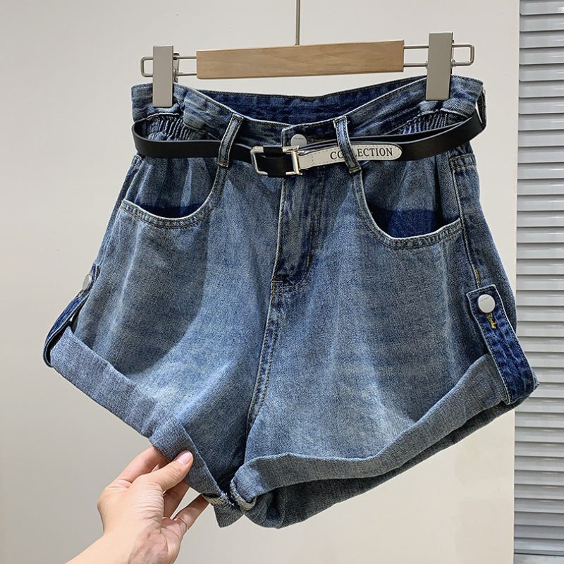 Dameshorts Med Høy Midje Sommerkjole Hem
