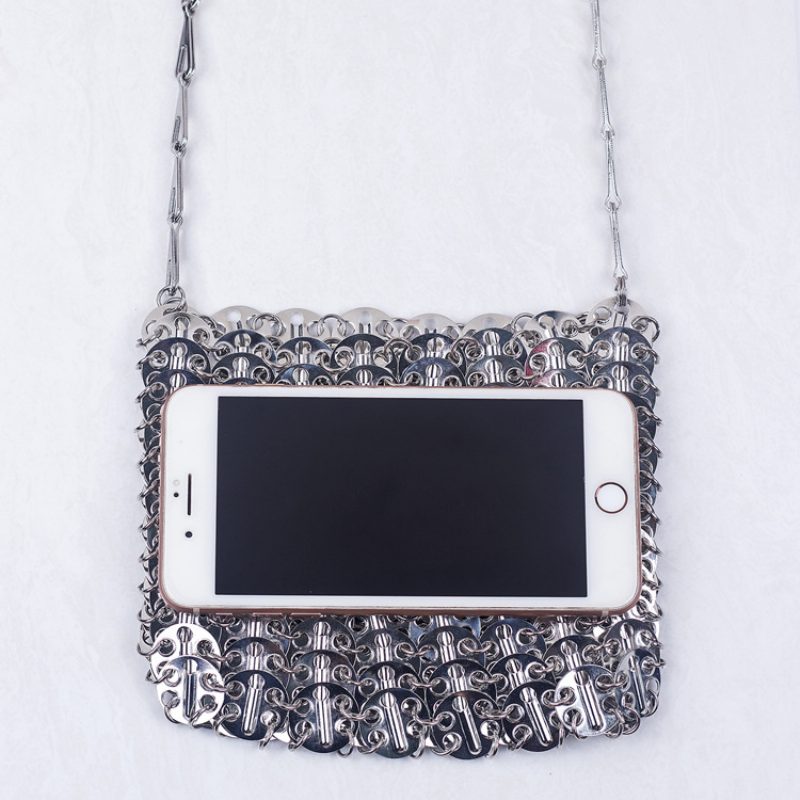 2024 Metall Paljett Stor Kapasitet Mobiltelefon Messenger Chain Bag Gjør Selv-håndlaget Veske Motetrend For Damer