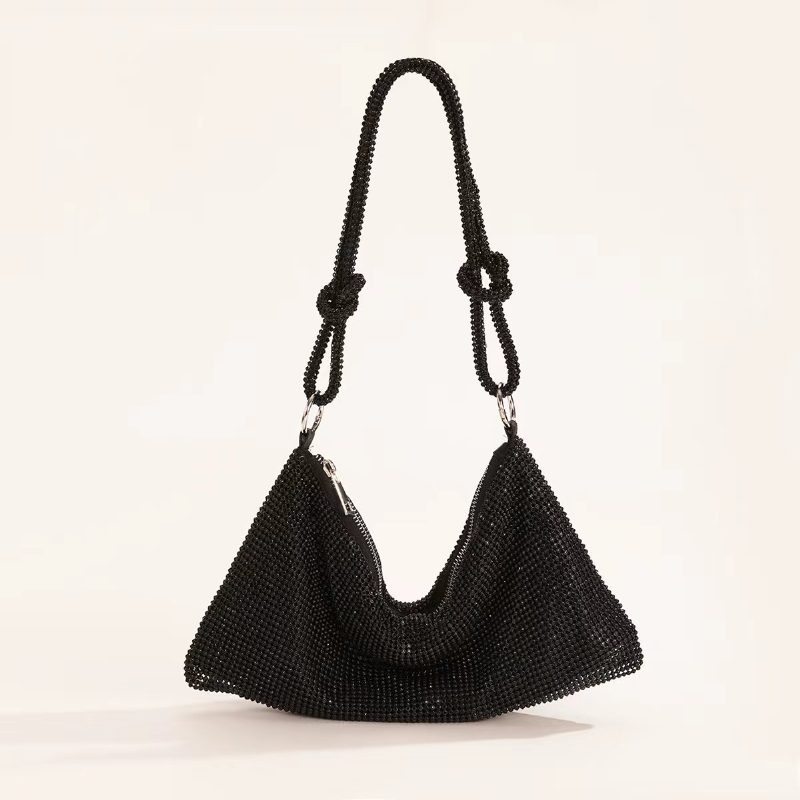 2024 Ny Dameveske Rhinestone Bag Én Skulder Bankett Underarm Bag Diamant Håndveske