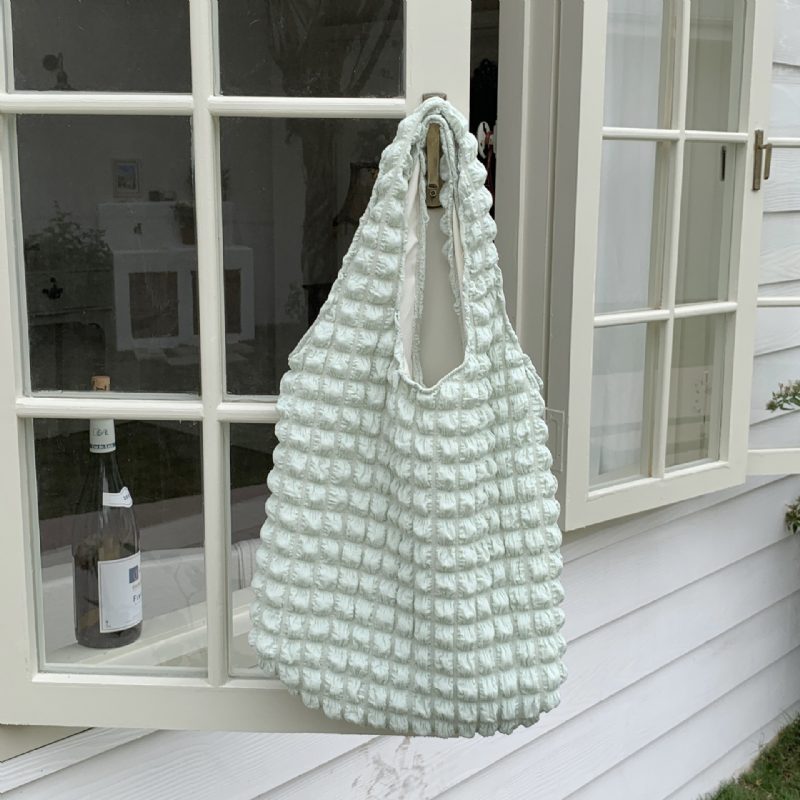 2522 Western Style Cloud Bubble Flower Skulderveske Ny Vest Bag Kvinnelig Student Håndveske Lerretsveske
