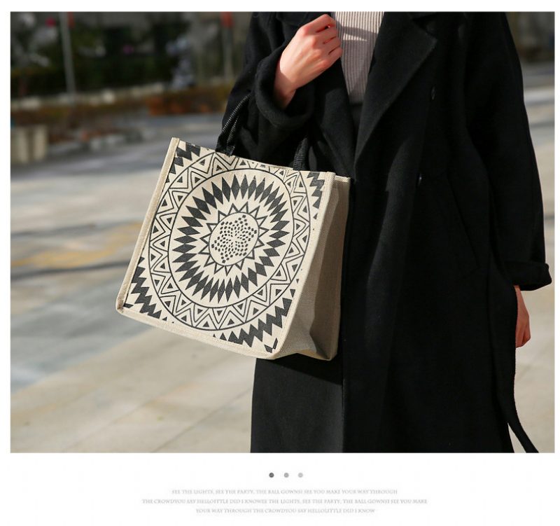 Bag Girl 2024 Spring New Fashion Dame Håndveske Stor Kapasitet Trykt Student Skulderveske