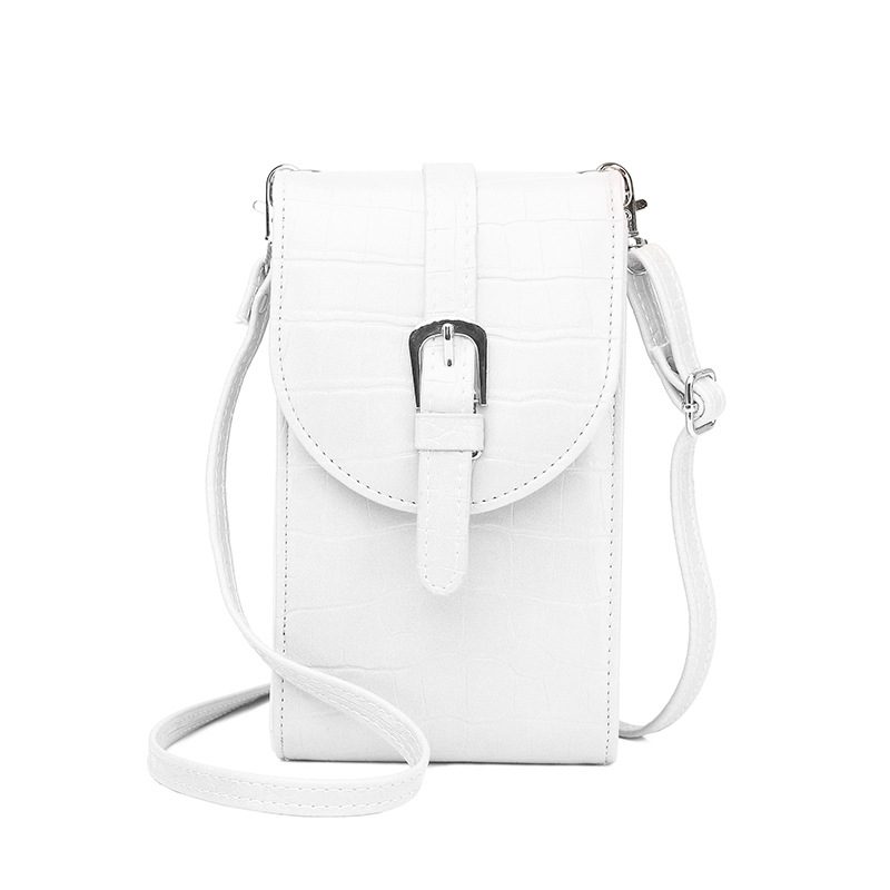 Kvinners 2024 Ny Crossbody-veske Vår Og Sommer Liten Firkantet Veske Beltespenne Skulderveske Krokodillemønster Mobiltelefonveske