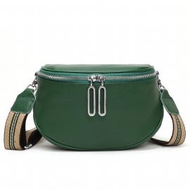 Skinn Dameveske Okseskinn Sal 2024 Ny Trendy Mote Tilfeldig Brystveske Skulder Messenger Bag