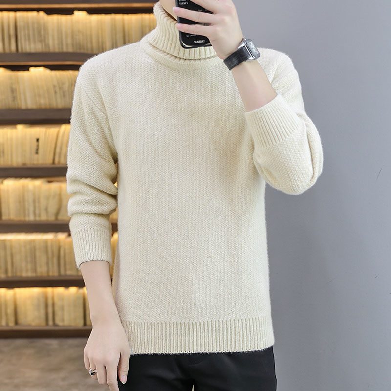 Halv Turtleneck Genser For Menn Tykk Trendy Kjekke Varme Topper