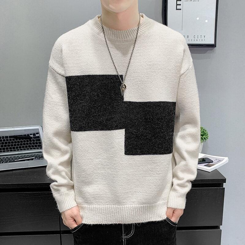 Strikkevarer For Menn Mote Casual Trend Lapelgenser 2024