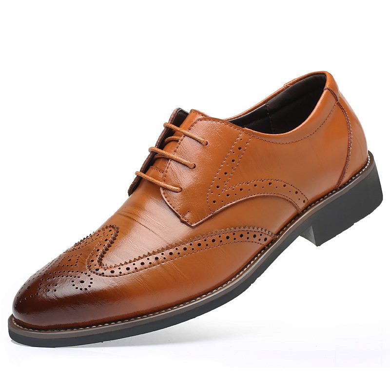 Brogue Sko Utskårne Menns Business Formell Kjole Sko Nye Pustende Trendy Plus Size Herresko