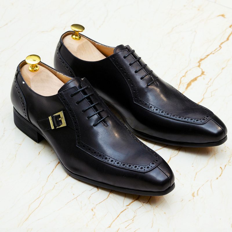 Formelle Sko For Menn Skinn Business Bryllupssko Oxford Sko Brogue For Eksklusive Fritidssko For