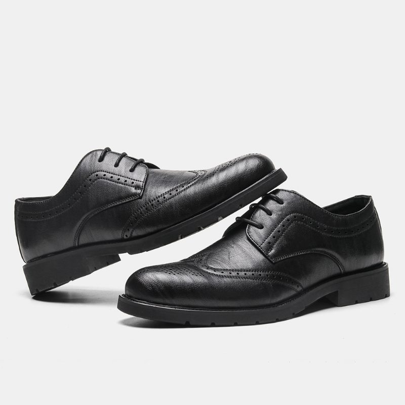 Plus Size Men's Brogues Business Sko Komfortable Moccasin Classic Dress Sko Graverte Shoes Derby