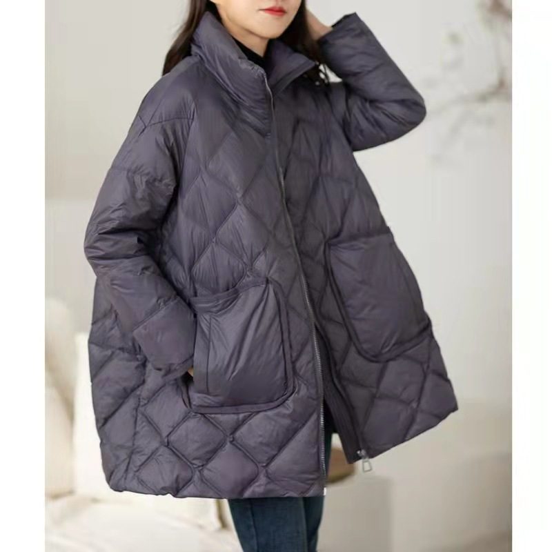 Dame Dunjakke Diamond Pocket Ensfarget