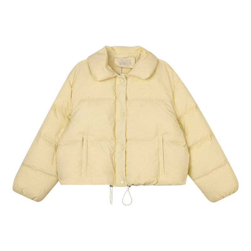 Lapel Dunjakke Dame Fluffy Warm Jacket