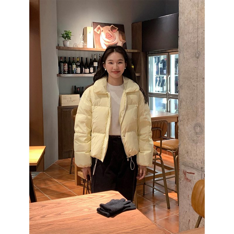 Lapel Dunjakke Dame Fluffy Warm Jacket