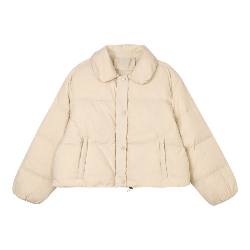 Lapel Dunjakke Dame Fluffy Warm Jacket