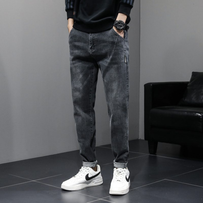 Cropped Jeans For Menn Slim Fit Rett