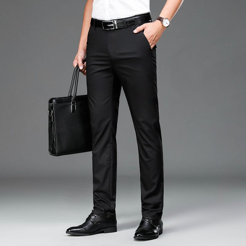 Fritidsbukser For Menn Slim Fit Stretch Bukser Business