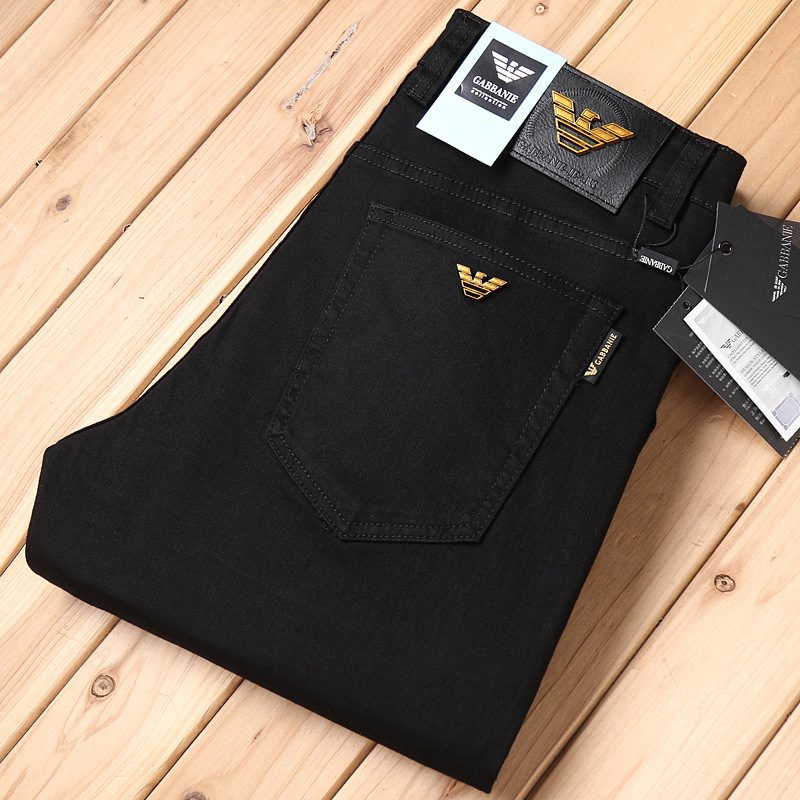 Jeans Herre Høy Midje Elastisk Rett Løs Business