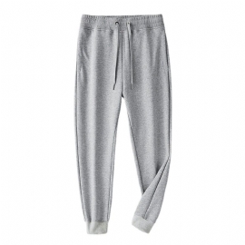 Joggebukser For Menn Med Snøring Og Føtter Sports Fritidsbukser Rett Løs