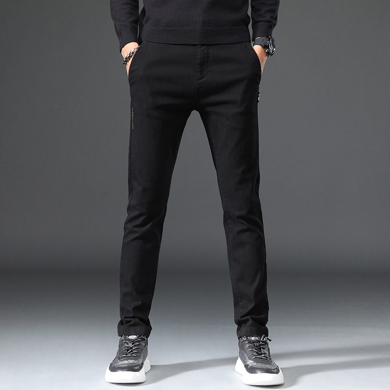 Menn Kjekke Uformelle Slim Pants Skinny Mid Waist