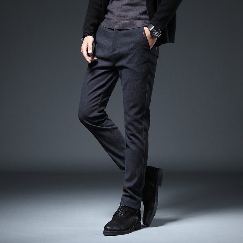 Menn Kjekke Uformelle Slim Pants Skinny Mid Waist