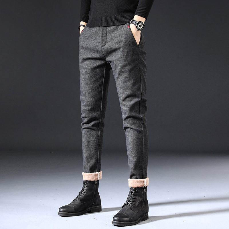 Menn Kjekke Uformelle Slim Pants Skinny Mid Waist