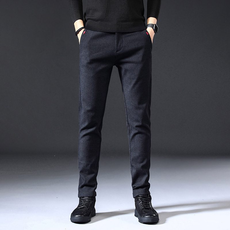 Menn Kjekke Uformelle Slim Pants Skinny Mid Waist