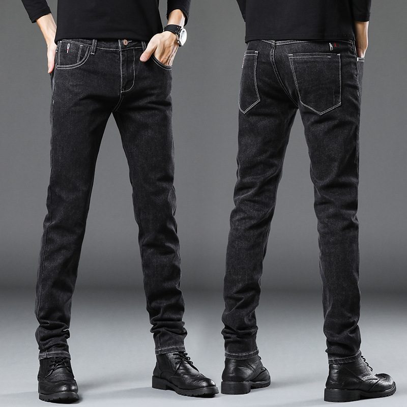 Menns Jeans Loose Fit Små Føtter Casual Bukser