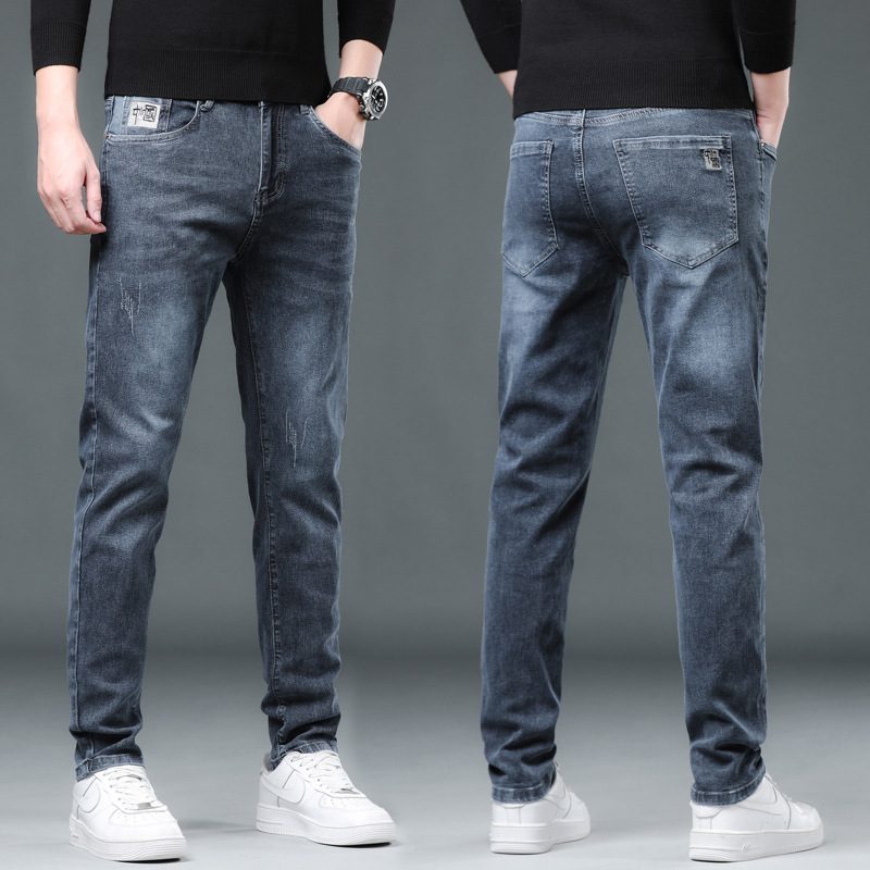 Menns Jeans Loose Fit Små Føtter Casual Bukser