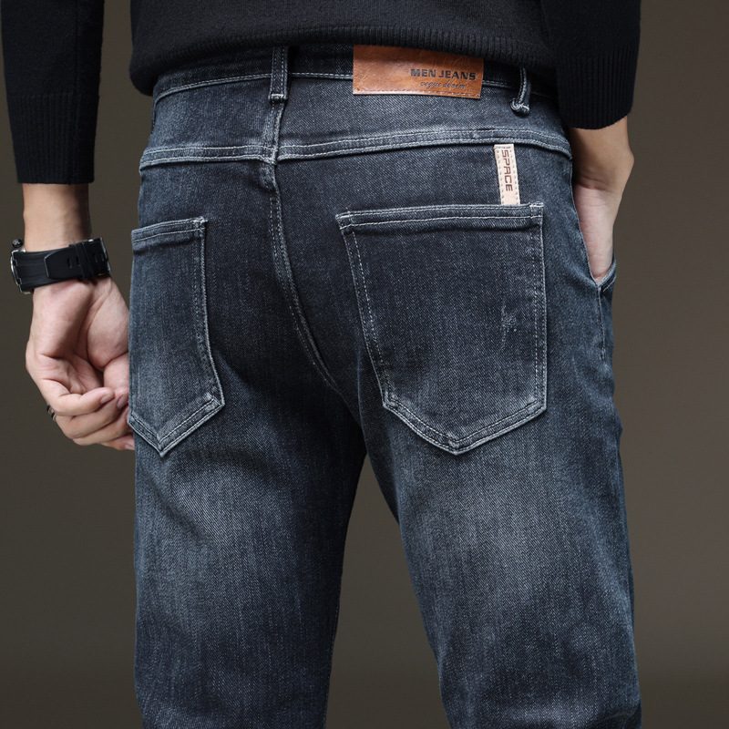 Stretch Jeans Menn Små Føtter Slim Fit