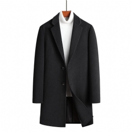 Ulljakke Herre Mellomlang Ungdommelig Slim Windbreaker