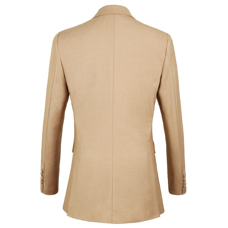Herre Dress Dresser Dobbeltspent Khaki Todelt Kjole Følgesvenn