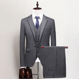 Herredrakt Tredelt Dress Business Formell Slank Brudekjole