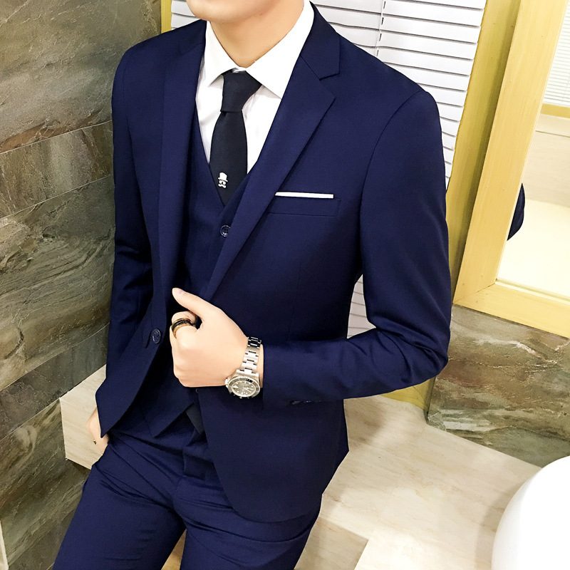 Herredrakt Tredelt Dress Slim Business Profesjonell Brudekjole For Formelle Slitasjer