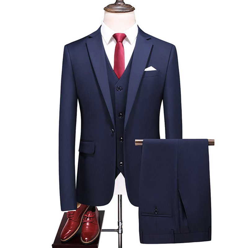Herredress Tredelt Dress Ensfarget Business Professional