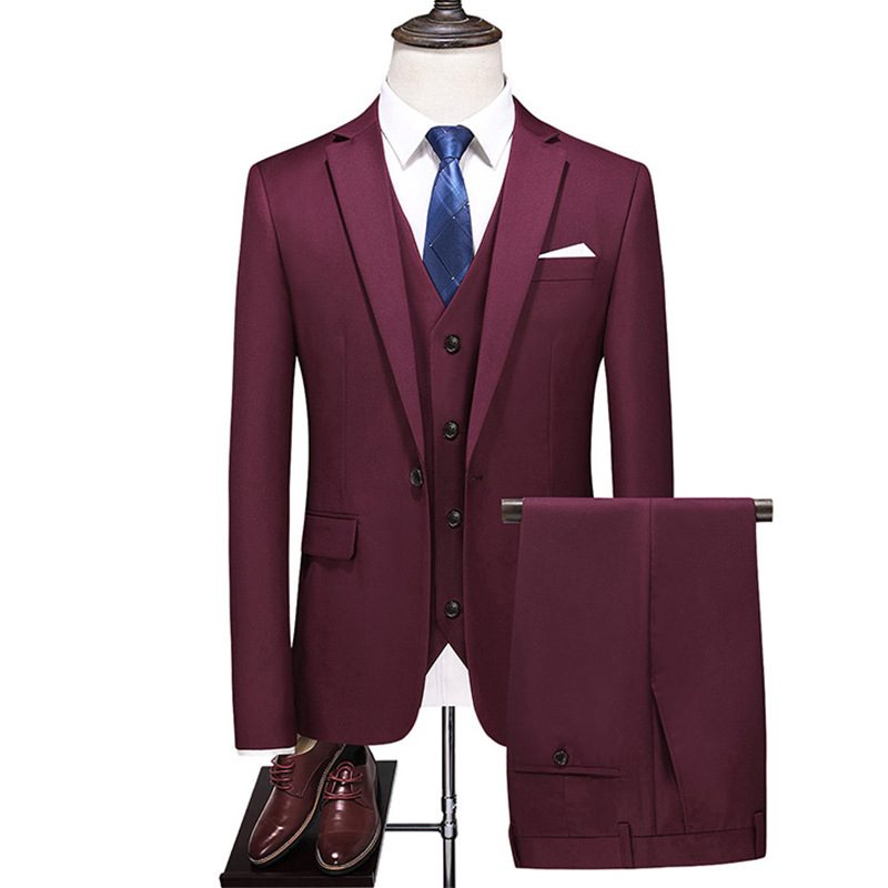 Herredress Tredelt Dress Ensfarget Business Professional