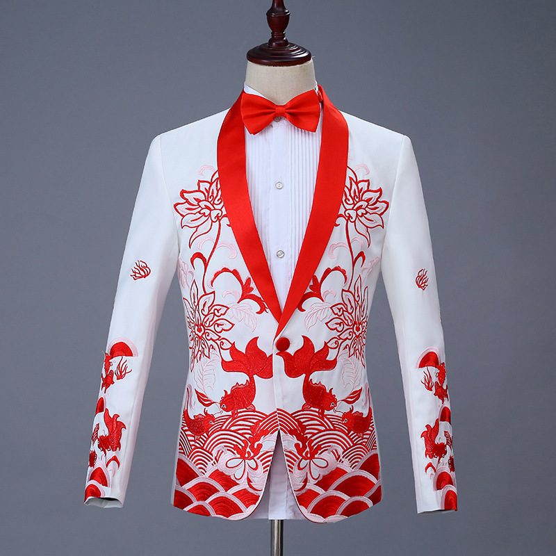Menns Dress Bryllup Sanger Scene Kjole Personlighet