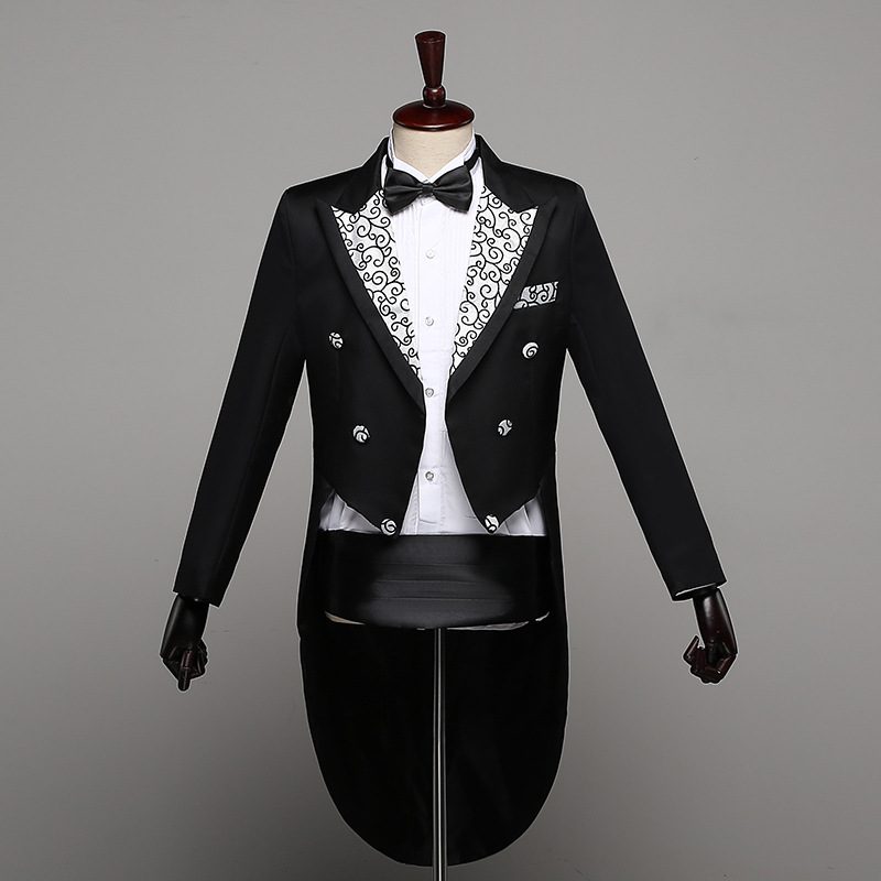 Smoking Menn Dress Slim Fit Kjole Scenen