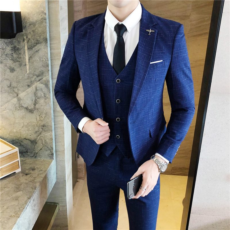 Tredelt Dress For Menn Kjekk Slank Casual Brudekjole