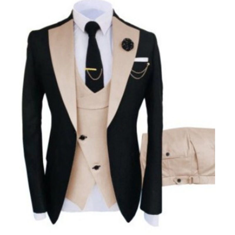 Tredelt Dress Menns Business Casual Kjole Profesjonell Formell Slitasje
