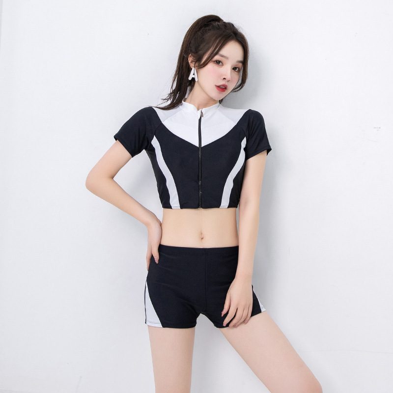 Badedrakt Dame Sommer 2024 Ny Delt Boxer Todelt Dress Kortermet Moteboble