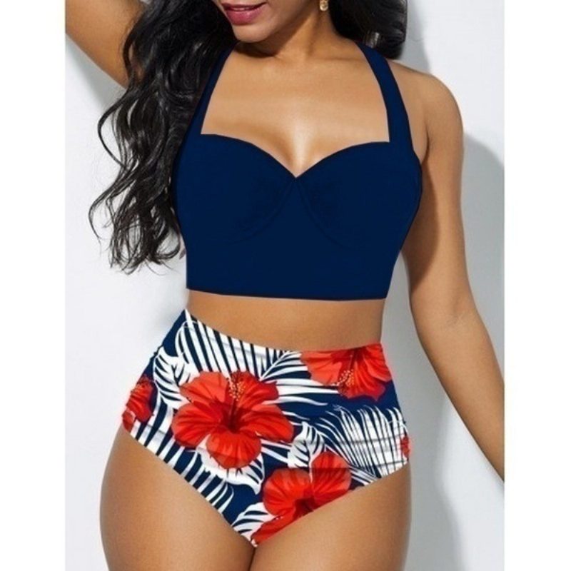 Ny Badedrakt Dame Sexy Print Plus Size Bikini Delt
