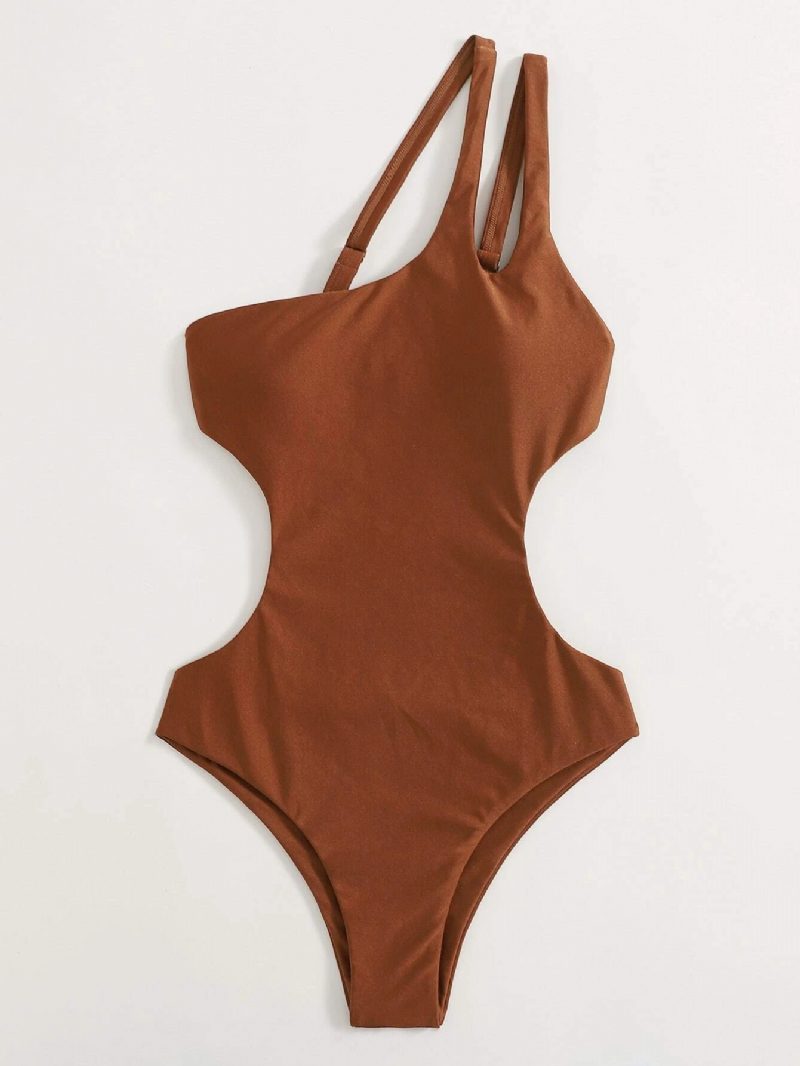 Ny Badedrakt I Ett Stykke Bikini Blank Brun 5 Farger For Damer