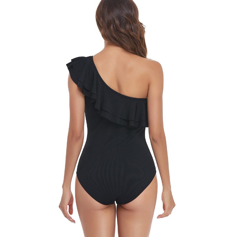Ny Badedrakt I Ett Stykke Kvinnelig Sexy Bikini Med Volanger For